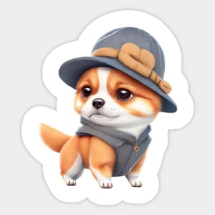 Cute Cartoon Puppy Dog | Kawaii Sticker
